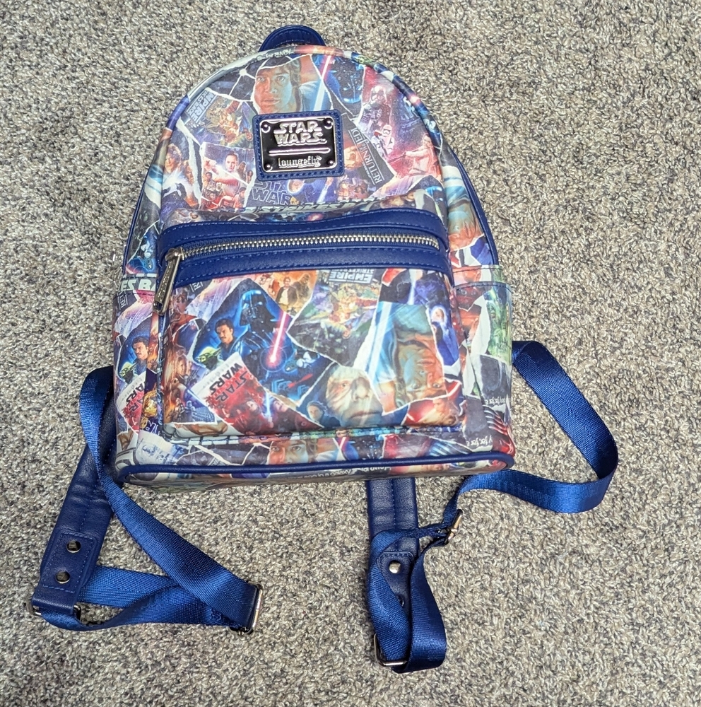 Loungefly Disney Parks Star Wars Movie Poster Collage Mini Backpack